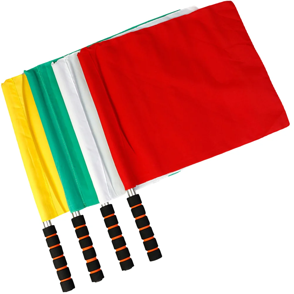 

Football Training Competition Referee Flags Match Signal Race Conducting Handheld Warning