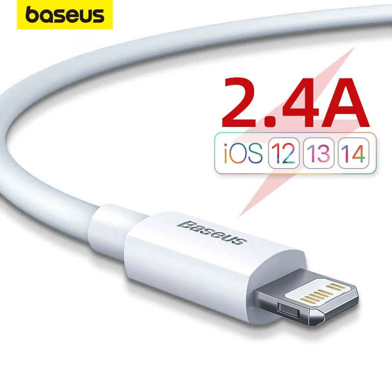 

Baseus 2.4A USB Cable for iPhone 11 12 13 14 Pro Max 8 X Xr Fast Charging USB Cable Data Sync Cable Phone Charger Cable Cord