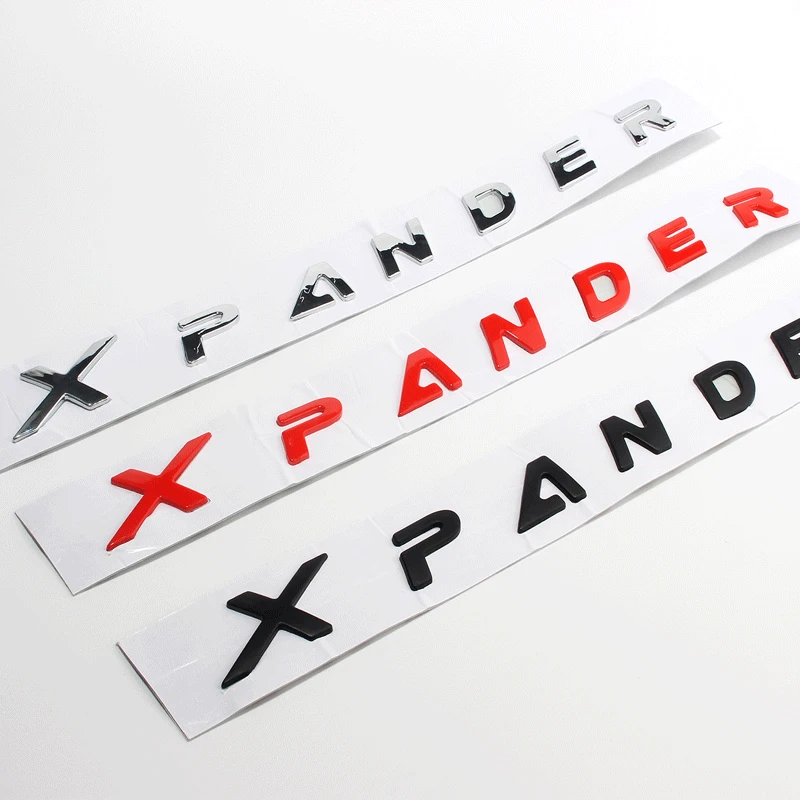 

2X ABS Car Letter Sticker Xpander Emblem Decal for Mitsubishi Logo Lancer 10 Pajero Outlander Eclipse Galant Mirage Montero L200