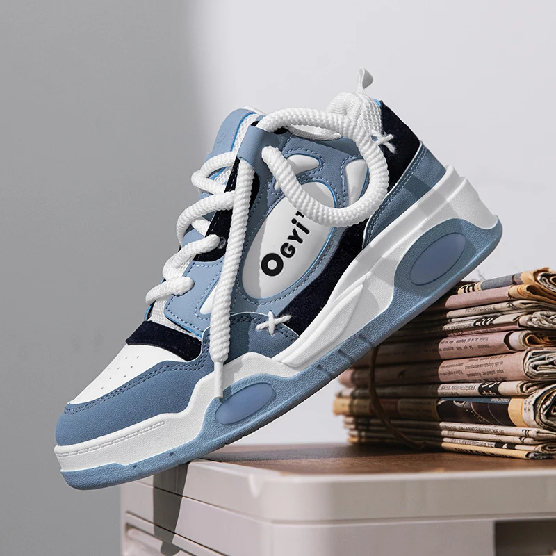 New Vintage Men's Sneakers Streetwear Hip Hop Skateboard Shoes Men Platform High top Sneakers Men Designer Shoes tenis masculino