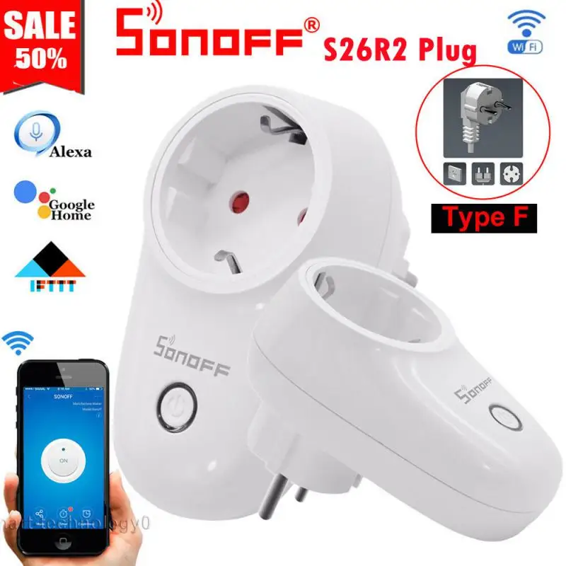 

Sonoff S26R2 Wifi Smart Socket DE/BR/IT Smart Home Automation Module Remote Control Via Ewelink APP Works With Alexa Google Home