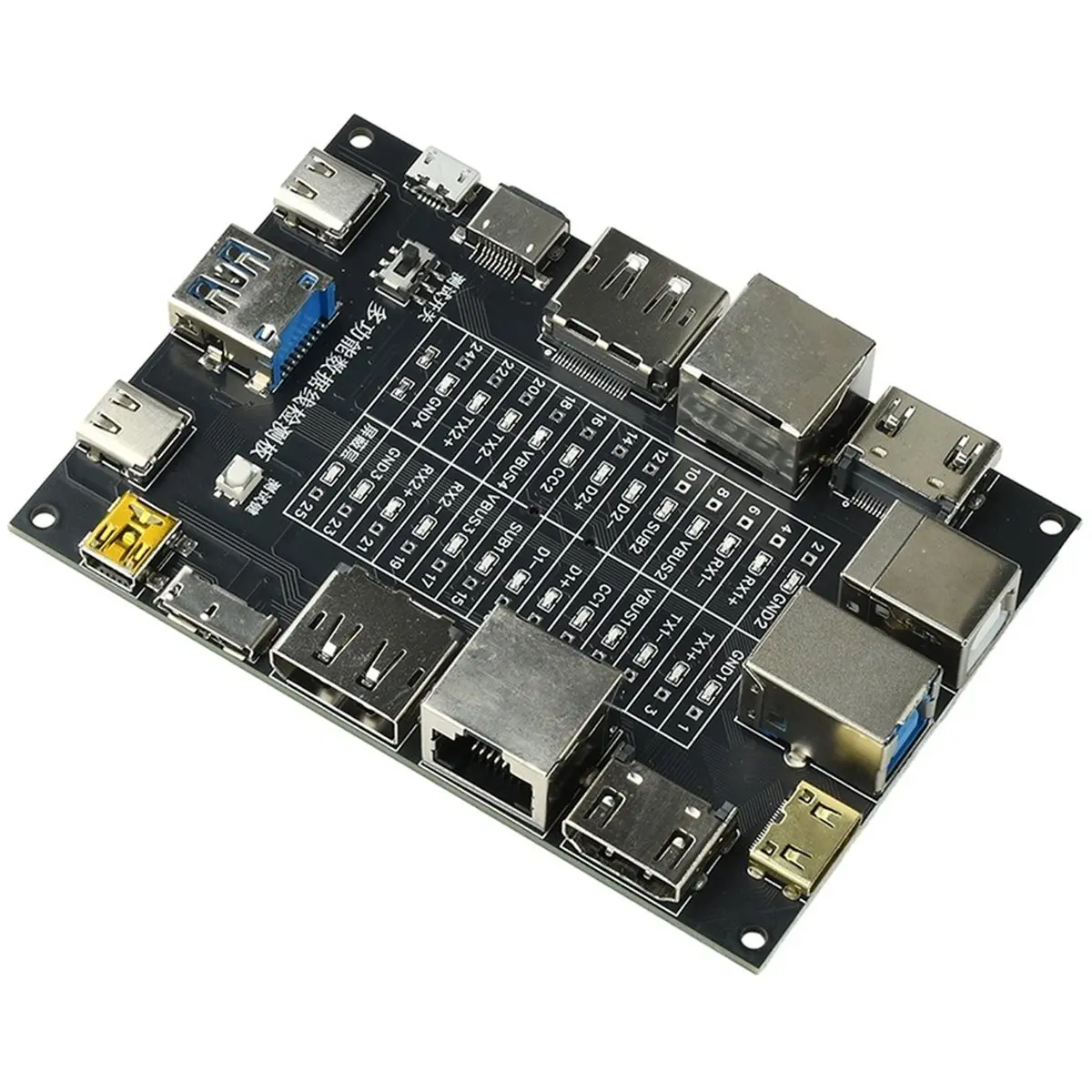Фото 【СОВМЕСТНОМУ ВНИЗУ】 USB-тестер кабелей Type-C, Type-B, Micro, плата для проверки короткого замыкания, детектор неисправностей кабелей передачи данных №5