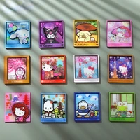 sanrio animals fridge magnet sticker hello kitty kuromi cinnamoroll melody kawaii kids toy office whiteboard gadget home decor