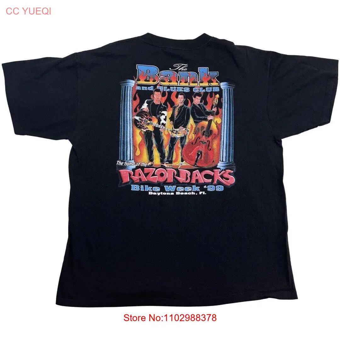 Винтажная футболка Bank &amp Blues Club для взрослых XL черная 90-е годы карман концерта в