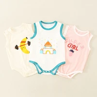 mr yunying baby clothes summer cute pattern vest baby girl bag fart clothes 0 2 years old baby triangle romper baby boy clothes