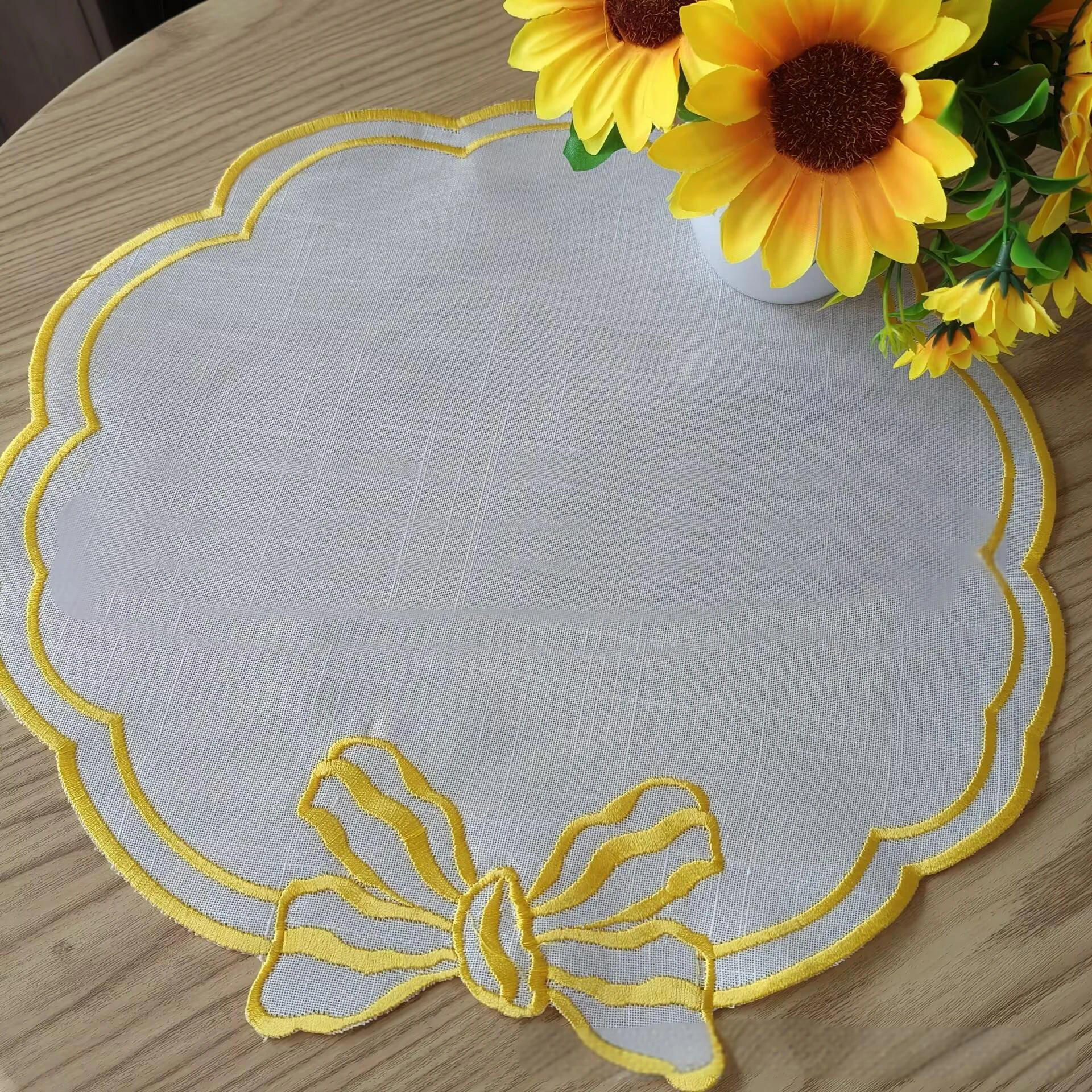 

1 шт., льняная салфетка с вышивкой, моющаяся, многоразовая, для Дня матери, банкета, свадебного стола, украшения, салфетки, уличные коврики для стола