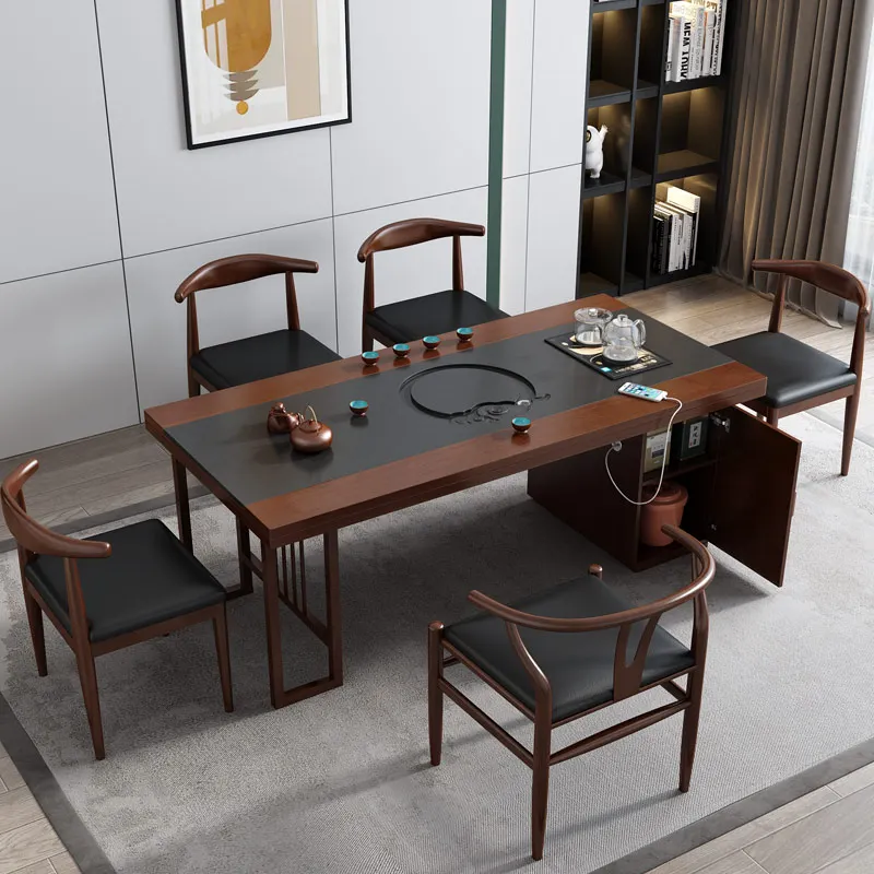 

Индивидуальный офисный чайный столик 2022, чайный столик из массива дерева, чайник, чайный столик, чайный сервиз в одном, комбинация чайного столика