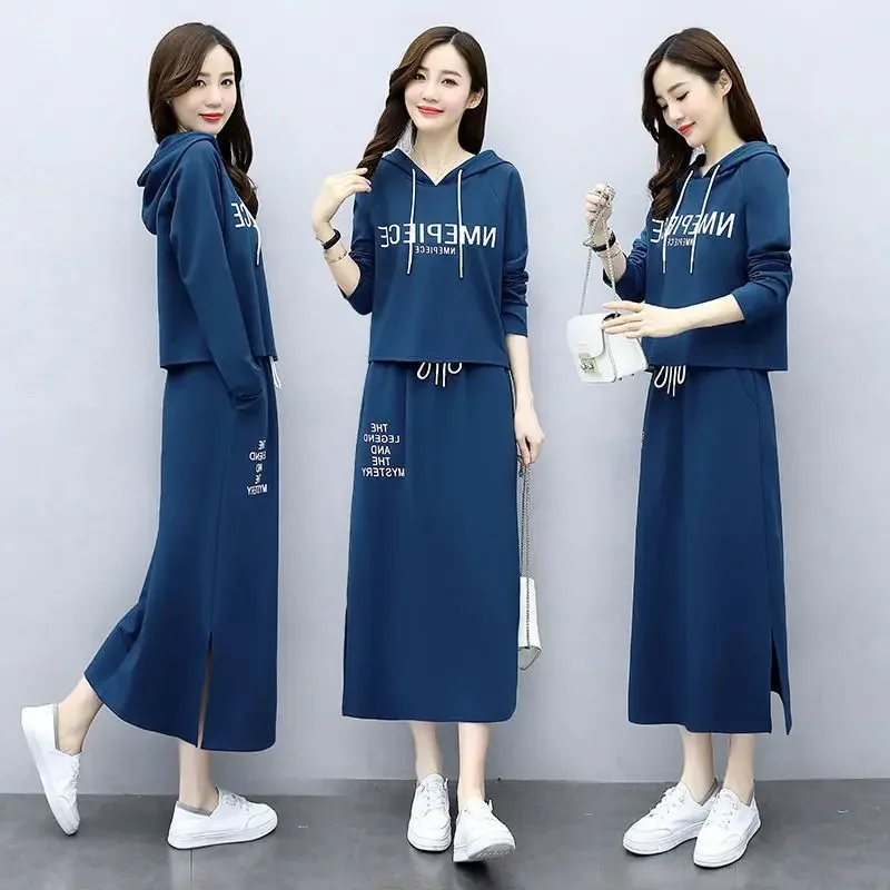 Женские повседневные платья 2025 года костюм весна-осень новая свободная модная