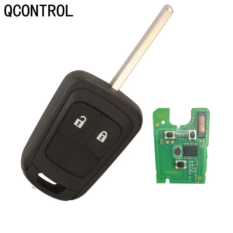 

QCONTROL дистанционный автомобильный брелок для Opel ASTRA J 4 IV/INSIGNIA ZAFIRA C MOKKA Vauxhall CHEVROLET AVEO CRUZE MALIBU HU100 2-кнопочный