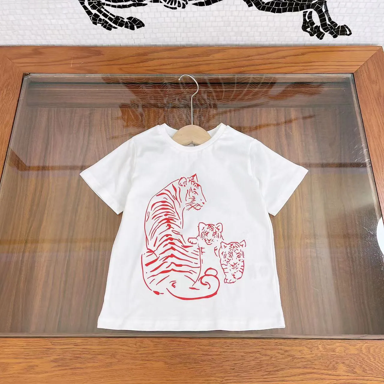 

High-end children's clothing 2022 summer new European and American style boys and girls short-sleeved t-shirt children's tiger