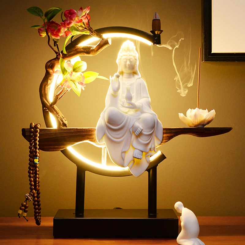 

Lotus Scentsy Insence Burner Buddha Lamp Ramadan Decoration Incense Holder Aroma Diffus Incensario Mandir For Home Temple