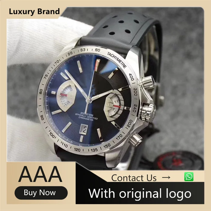 

AISOC Men's 904L Stainless Steel Waterproof Automatic quartz High Quality Waterproof aaa watch 44mm -tag