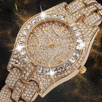 hiphop jewelry watch luxury brand fashion designer campaign arabic numeral watches ladies quartz waterproof wristwatch for women