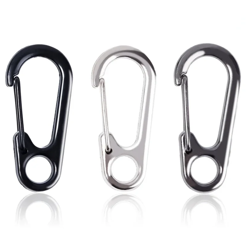 5/10 шт. мини-карабин брелок с D-образным кольцом пружинные зажимы алюминиевый