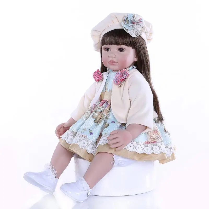 

Real baby size 60CM reborn toddler girl princess doll surprise Silicone Bebe Reborn Bonecas handmade Toys for Children
