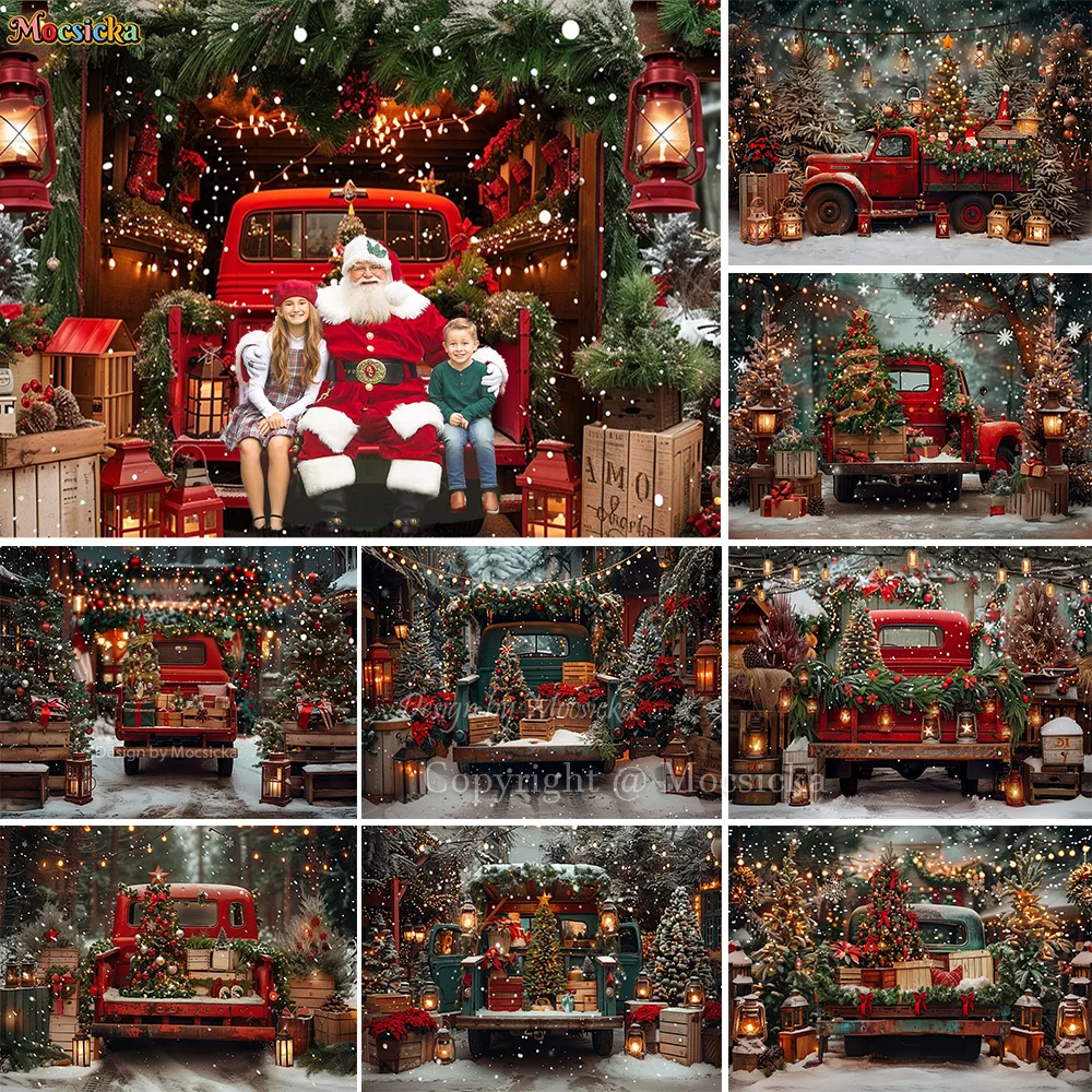 Фотофон Mocsicka с изображением Красного рождественского грузовика фотография