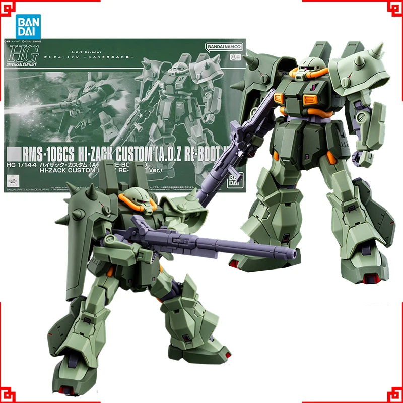 Фото Набор для сборки модели Gundam Bandai HGUC Hi Zack Custom AOZ RE Boot, аниме-фигурка, конструктор Gunpla, фигурки Gundam, игрушка для мальчиков, подарок №1