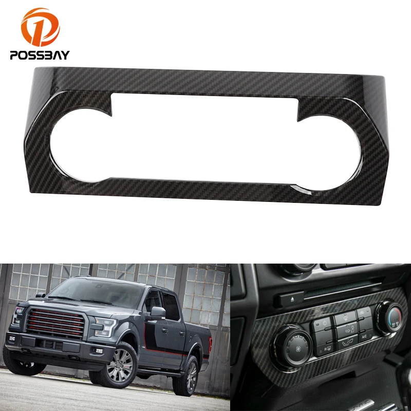 

Автомобильная консоль кондиционера панель Крышка отделка углеродное волокно ABS для Ford F150 2015 2016 2017 2018 2019 автомобильные аксессуары для интерь...