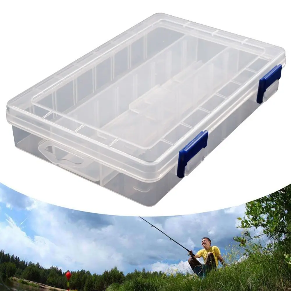 

Lures Baits Hooks Storage Case Fishing Accessories Organizer Detachable Clear Storage Box For Tackle Tools