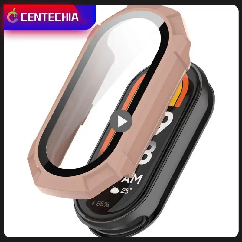 

Tempered Film Integrated Case Pc Tempered Film Shell Membrane Integration For Miui Band8 Case Film Protective Shell