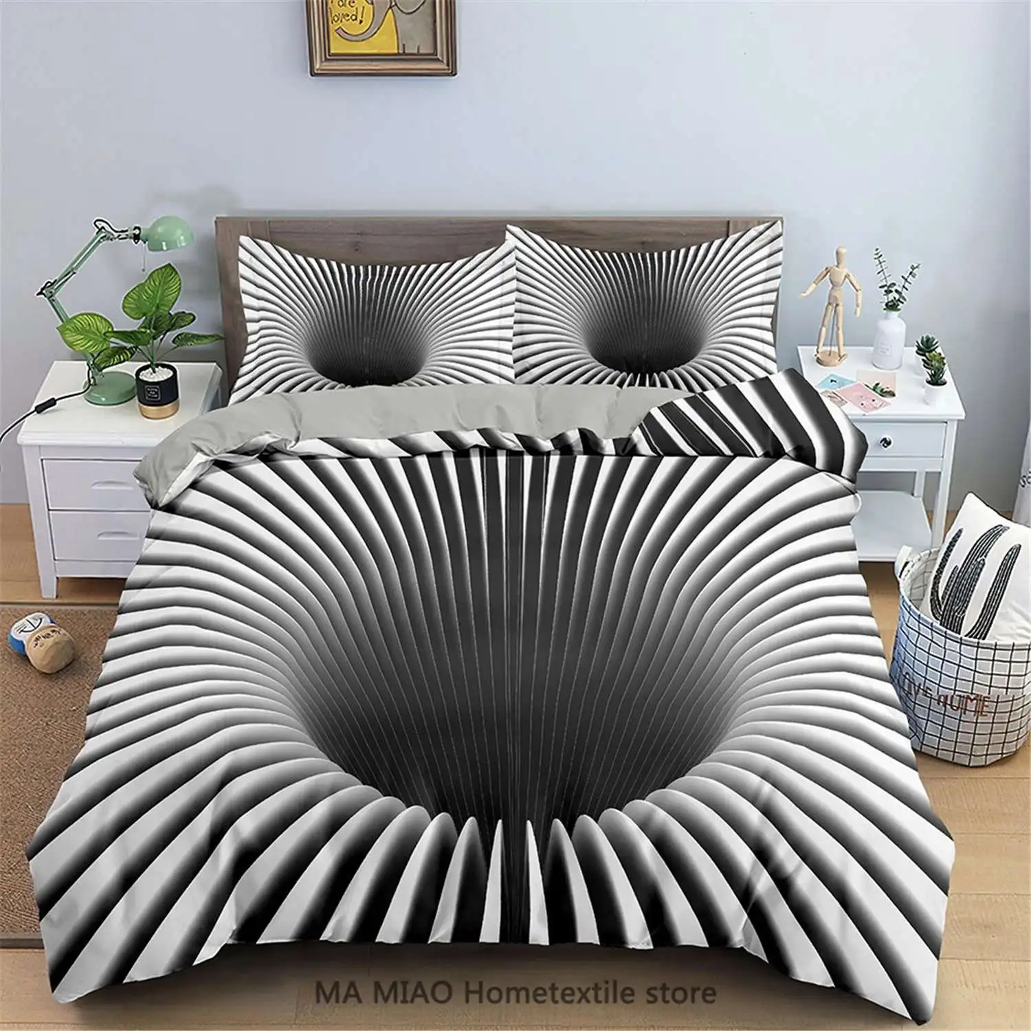 

Colorful Geometric Bedding Set Queen King Size Quilt Cover with Pillowcases Abstract Art Duvet Cover 2/3pcs Bedclothes