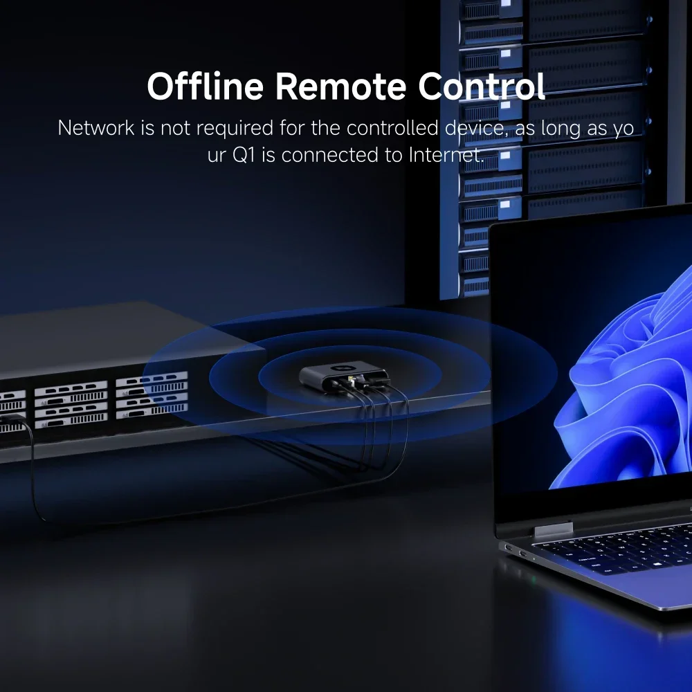 Фото AweSun Mini Cloud KVM Q1: Миниатюрный KVM-концентратор для удаленного управления настольными и мобильными компьютерами, с доступом онлайн и офлайн, JetKVM, BIOS, SSH, передача данных №4