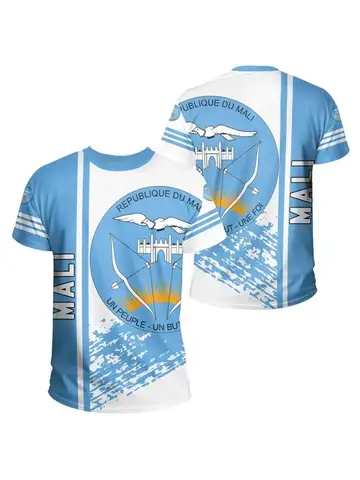 Мужская африканская одежда, повседневная свободная мужская спортивная футболка с принтом, пятиугольные футболки Mali, женская мода, Harajuku, с короткими рукавами