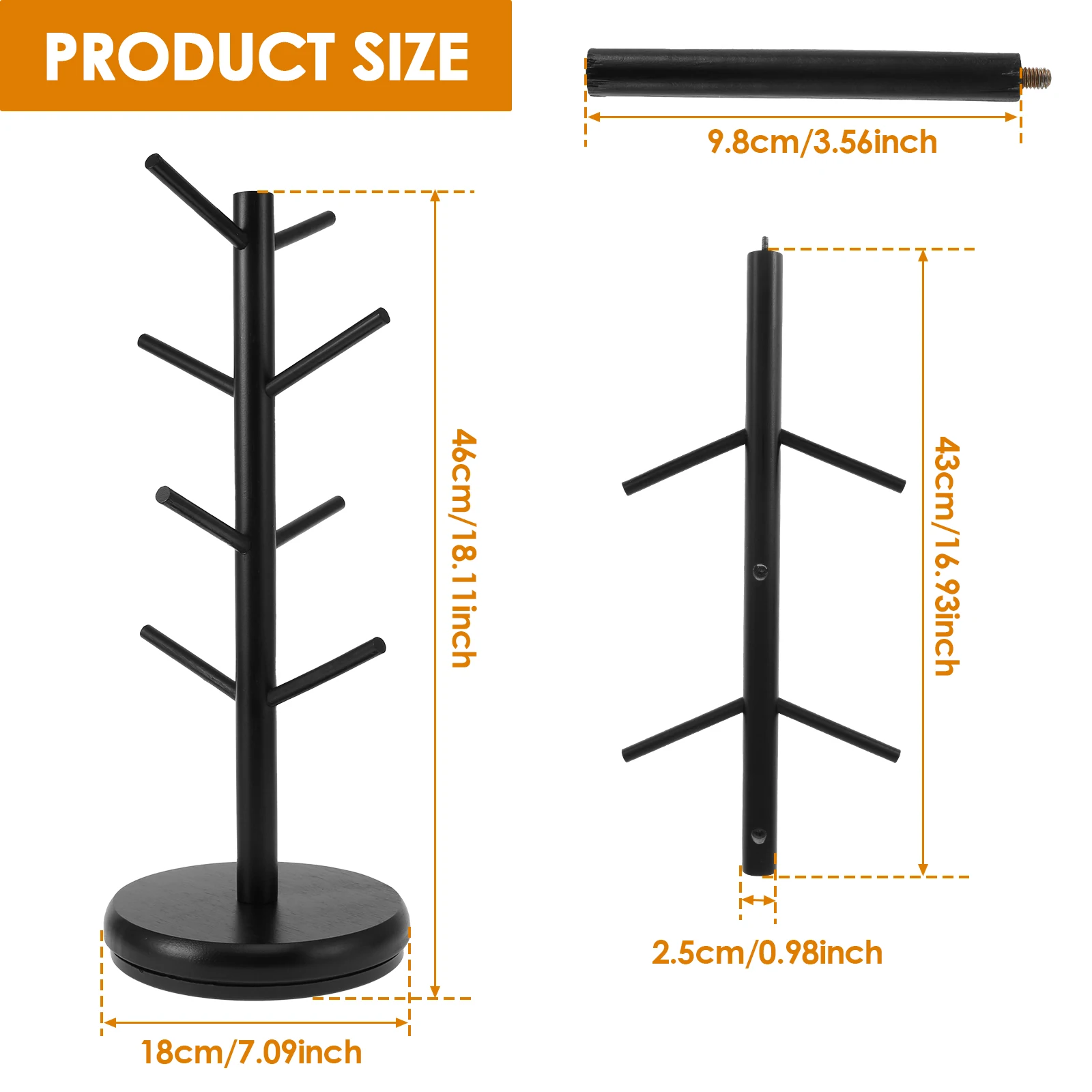 Кофейная кружка дерево с 8 крючками держатель для кружки из бамбукового дерева