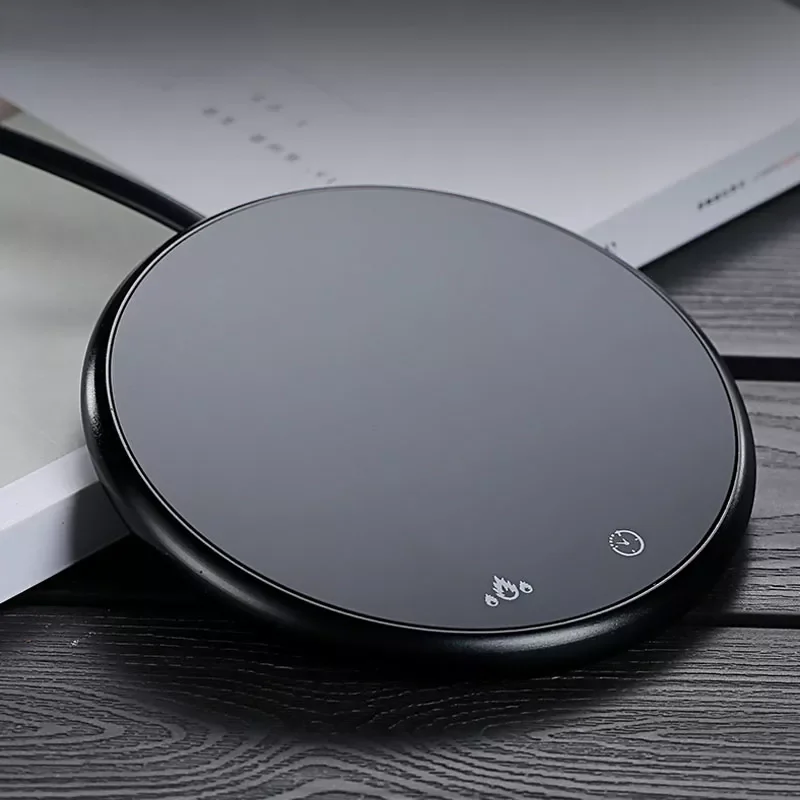 

Новая чашка-обогреватель с таймером, 2 температурных режима, чашка для дома и офиса с подогревом напитков, тарелка для какао, чая, воды, молок...