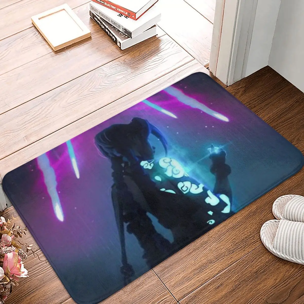 

Arcane League of Legends Anti-Slip Doormat Kitchen Mat Retro Jinx LoL Poster Hallway Carpet Welcome Rug Home Decorative