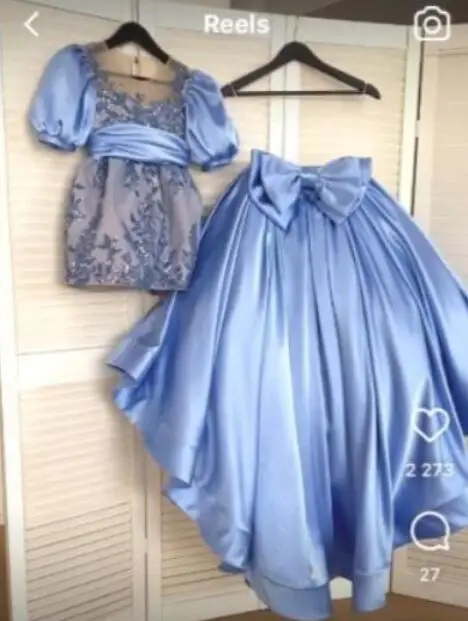 Синие платья с цветочным узором для девочек на свадьбу бальное платье короткими