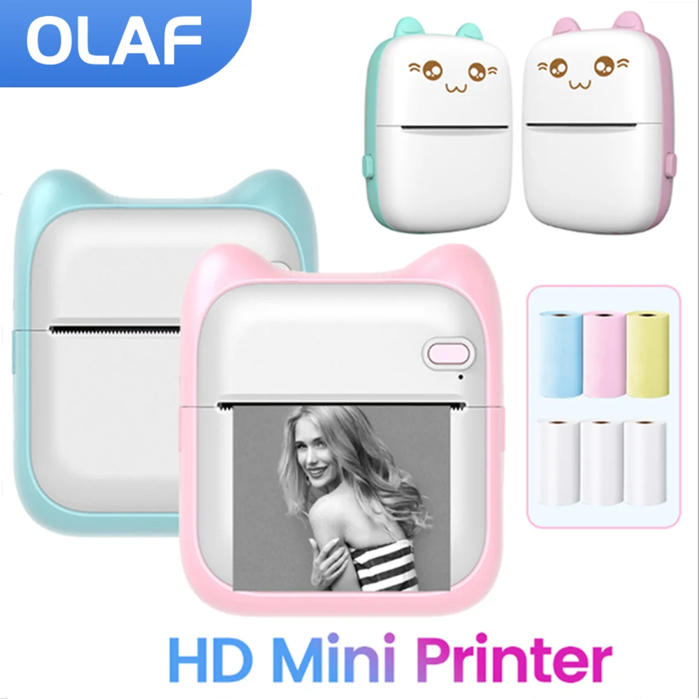 

Портативный мини-принтер Olaf с Bluetooth, Wi-Fi, новый принтер для этикеток с неправильными вопросами, фотография, вопрос о заметке, горячая термопе...