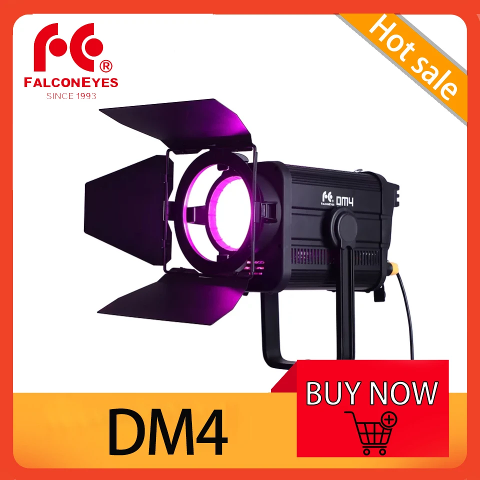 

Falcon Eyes DM4 RGBW LED Light Professional 2800-10000K HSI 400W Audio Light for Film Youtube Video Shooting