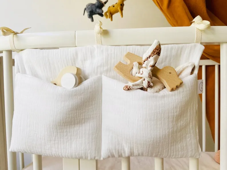 Органайзер для детской кроватки, подвесная сумка для детской кроватки, подвесная ткань, Детская прикроватная сумка для хранения, предметы первой необходимости, многоцелевая