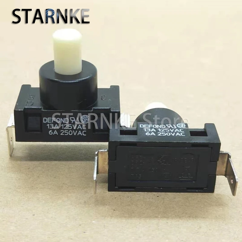

2 шт., кнопочный переключатель для пылесоса, 250 В, 6 А