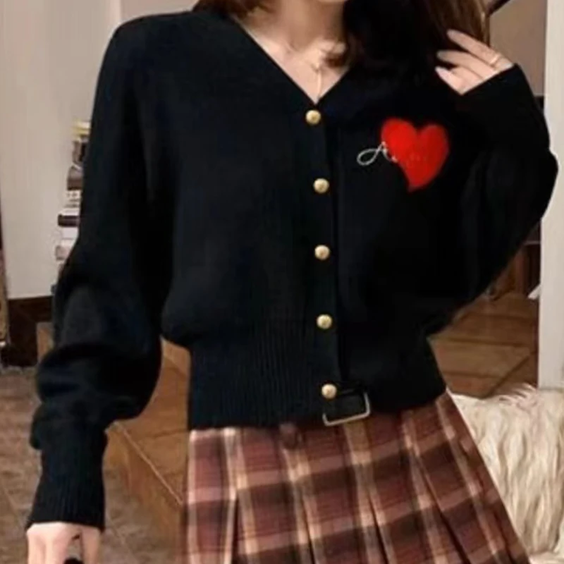 Черный повседневный однотонный трикотаж с длинными рукавами женский