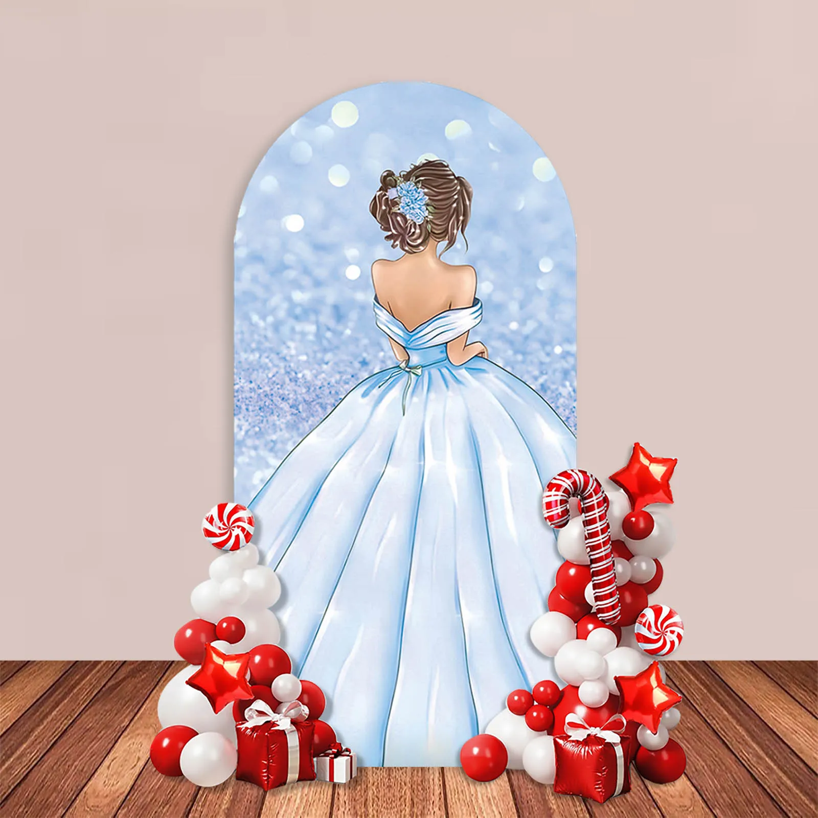 AIBIIN Quinceanera 15 лет День рождения свод фон Обложка Милая принцесса блестящая девушка