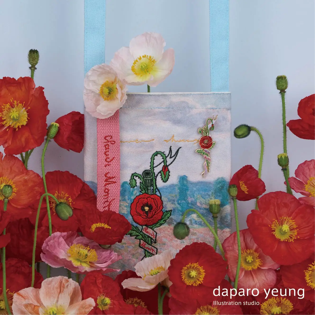 

Оригинальная светящаяся брошь Monet's Poppy, значок для женской пары, булавки для пальто, свитера, одежды, высококачественные Броши ручной работы ...