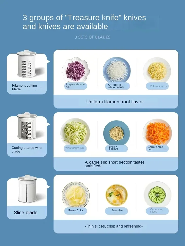 Электрическая овощерезка автоматическая барабанная терка маленький
