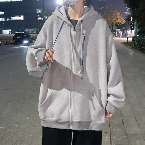2021 New Casual pink black gray blue zipper Hip Hop Street wear Sweatshirts Skateboard Men/Woman Pullover Hoodies Male Hoodie