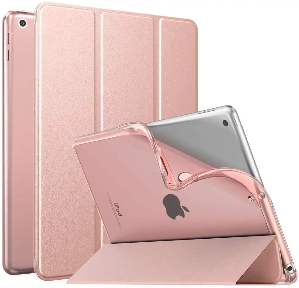 

Case for iPad 9th 8th 7th Generation 2021 2020 2019 Soft Frosted Back Cover Slim Shell Case with Stand for iPad 10.2 inch
