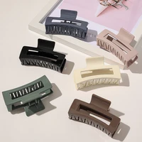 korean hair clips hair claw clip women simple solid color square claw clip girls clip hair ponytail hairpin hair accessories new