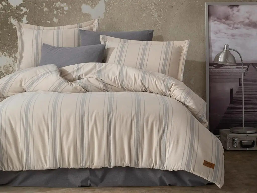 

Dilsu yarn dyed double duvet cover set anthracite