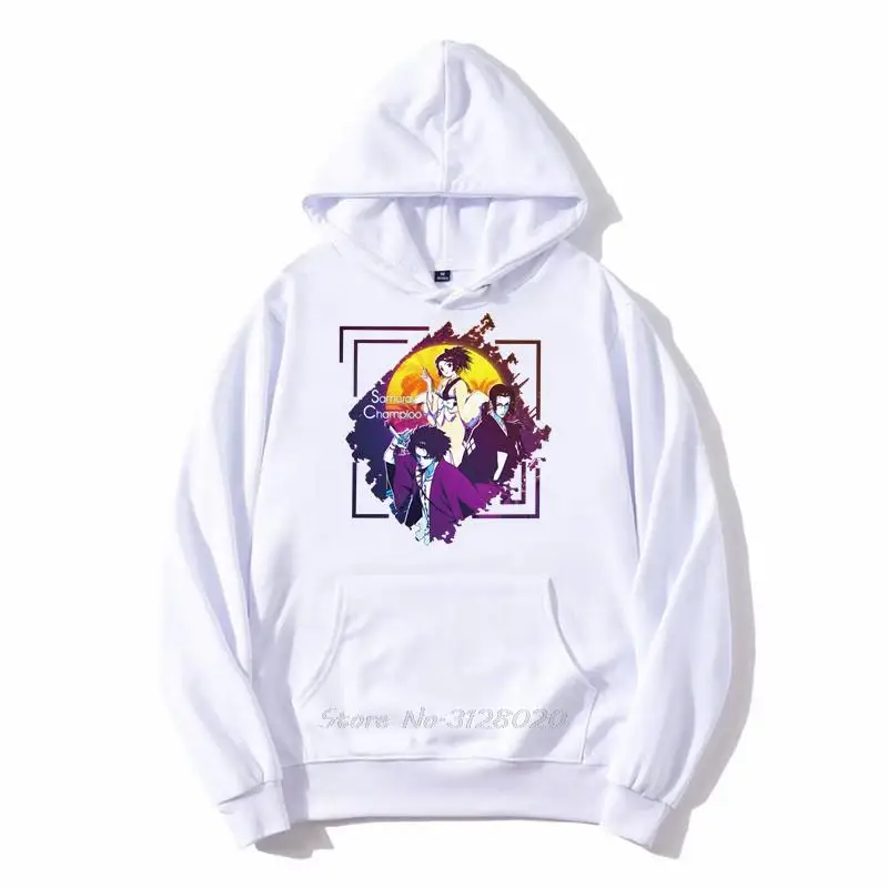 

Men Samurai Champloo hoodie Anime Mugen Oversized Fleece Zipper Hooded Sweatshirt Jacket Streetwear Harajuku
