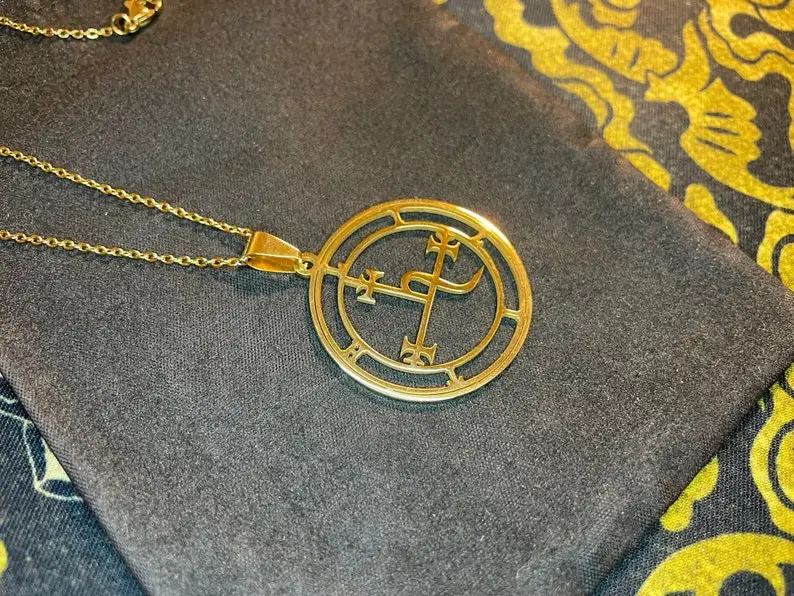 Демоновая печать богини Lilith Lucifer сатаническая Sigil из нержавеющей стали языческая