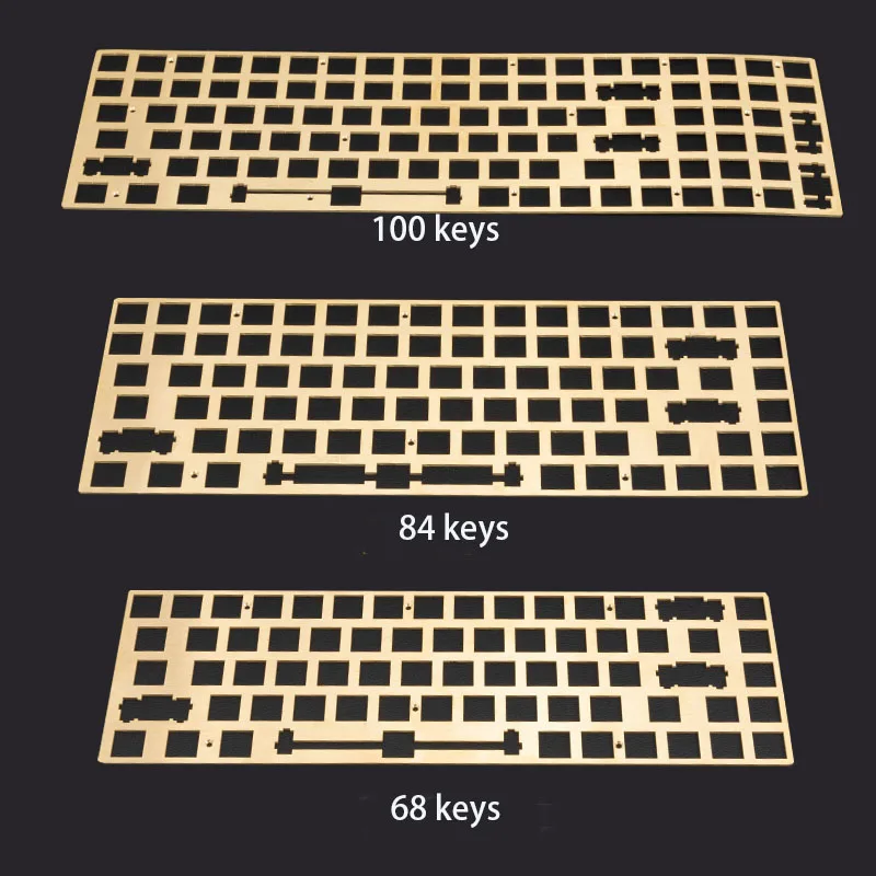 Mechanical Keyboard Brass Positioning Plate 68 Key 84 Key 100 Key Customized 65% 75% 96% DIY Mechanical Keyboard