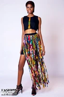2022 african new handmade jewelry cotton strips skirt long rope african ankara skirt jewelry accessories wyb722