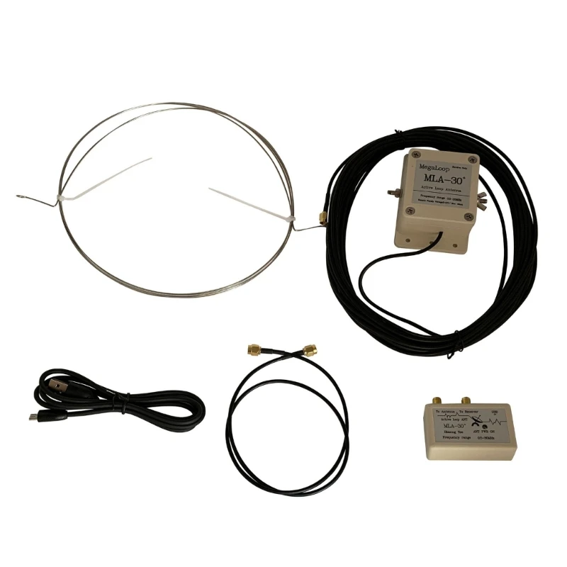 New MLA-30+  0.5-30MHz Medium Short-Wave Antenna Outdoor Rooftop- Active Receive Loop Antenna 500kHz-30MHz Kit-Low Noise
