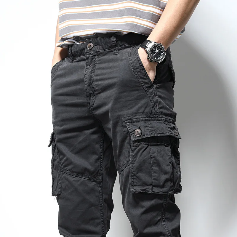 Streetwear Fashion Men Jeans Malachite Green Big Pocket Casual Cargo Pants Hombre Hip Hop Joggers Men Wide Leg Loose Trousers