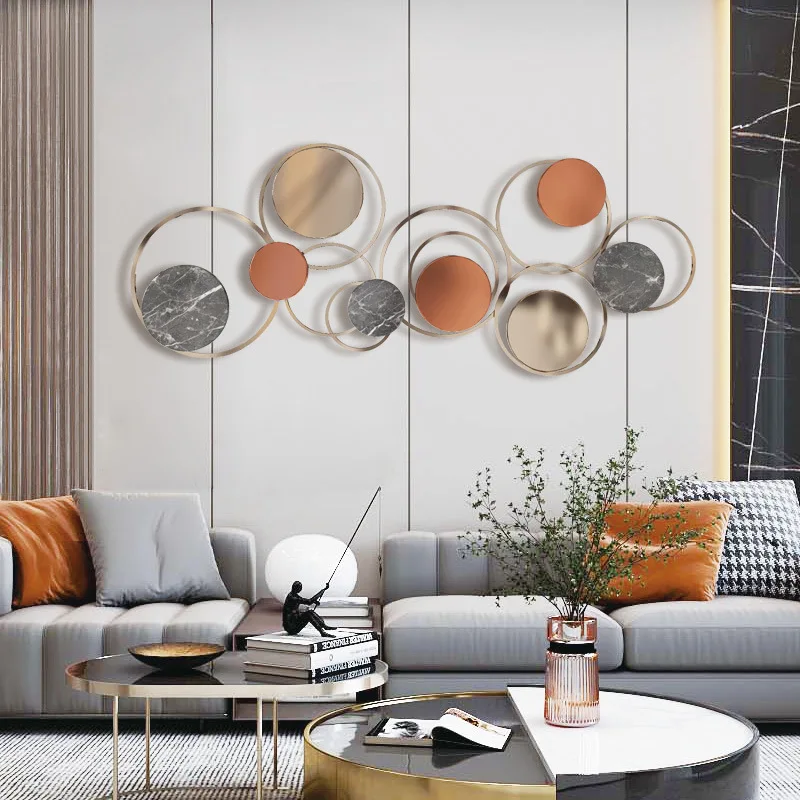 

Трехмерные декоративные настенные подвески для гостиной, домашний абстрактный Настенный Металл для крыльца